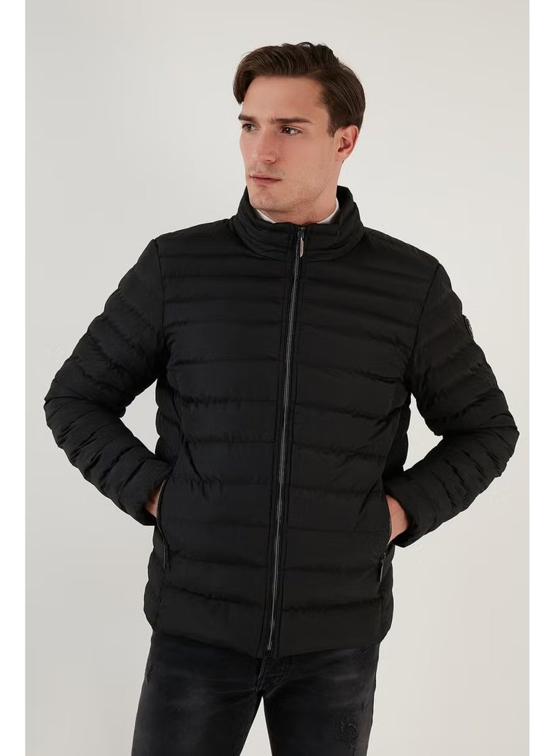 Buratti Stand Collar Zippered Pocket Slim Fit Puffer Coat Men's Coat 649002 - Image 3